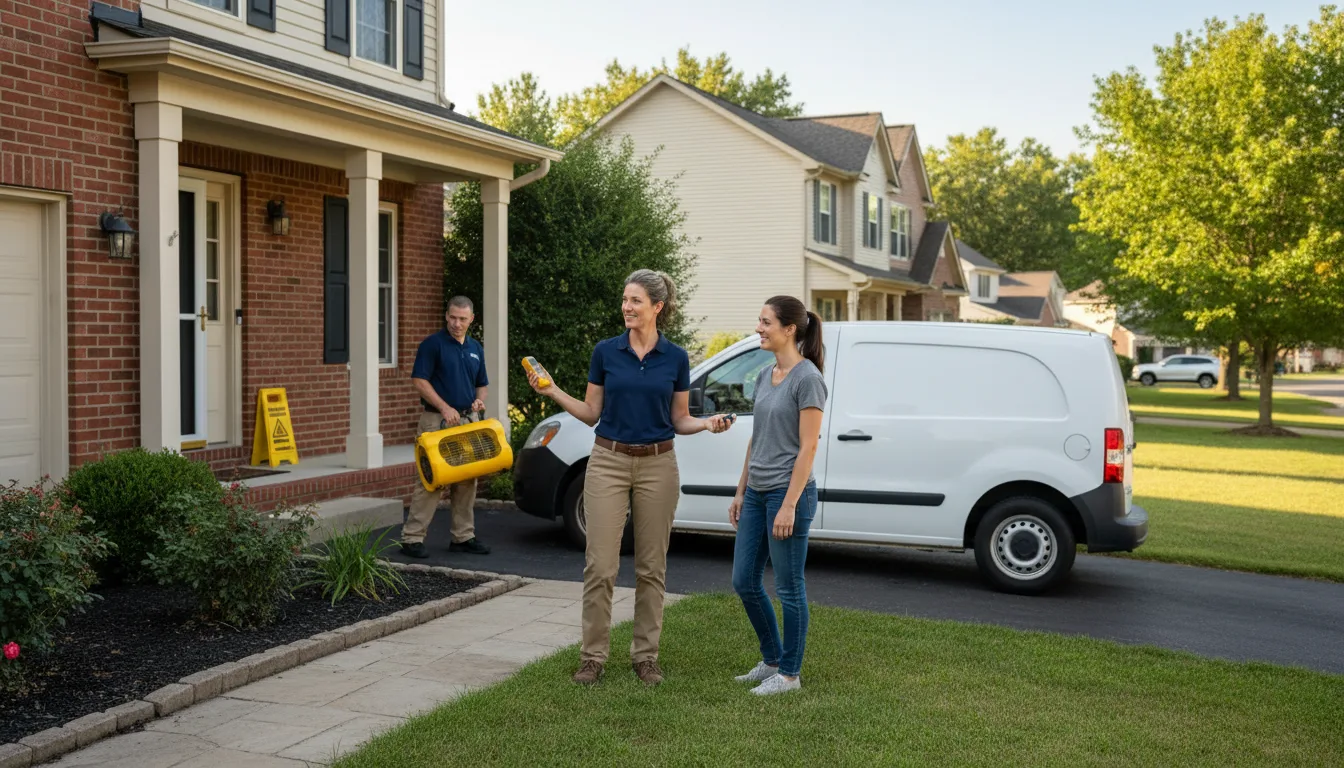 Residential water damage restoration in Barstow, IL